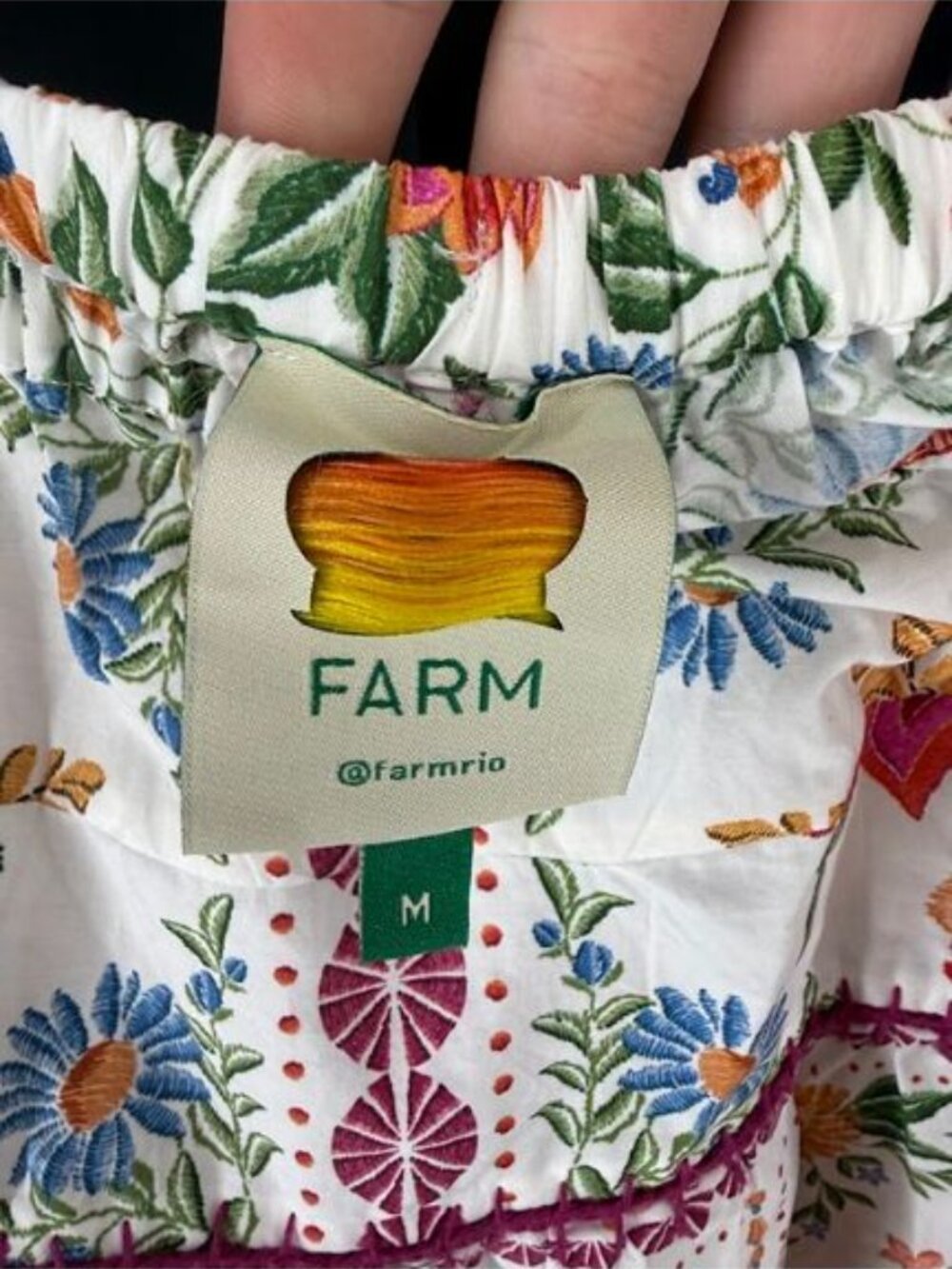 Farm Rio Tiered Floral Cotton Print Maxi Skirt - Picture 4 of 5